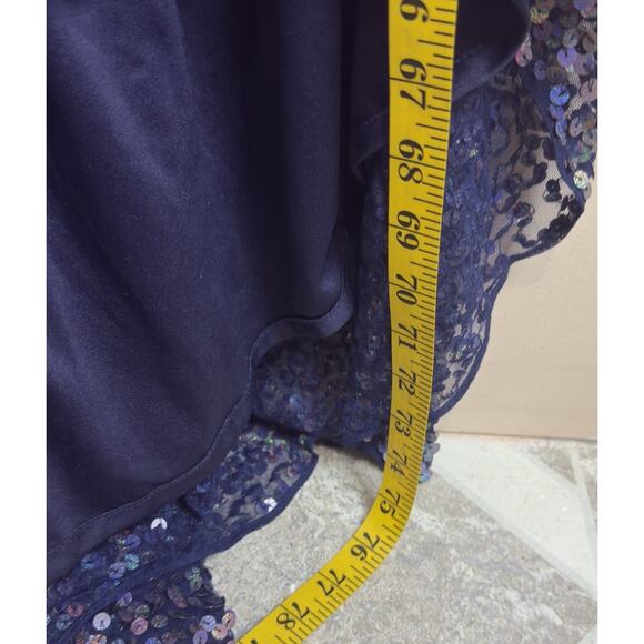 Precious Formals Blue Sequin Maxi Dress Women’s Size 2 Elegant Luxury Night - Picture 14 of 15